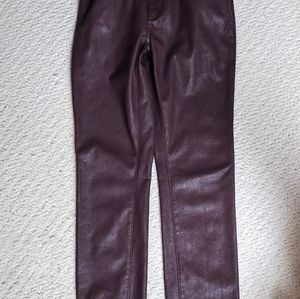 Blank NYC • Maternity • Faux Leather Pants • 29 waist • Over the Belly Panel